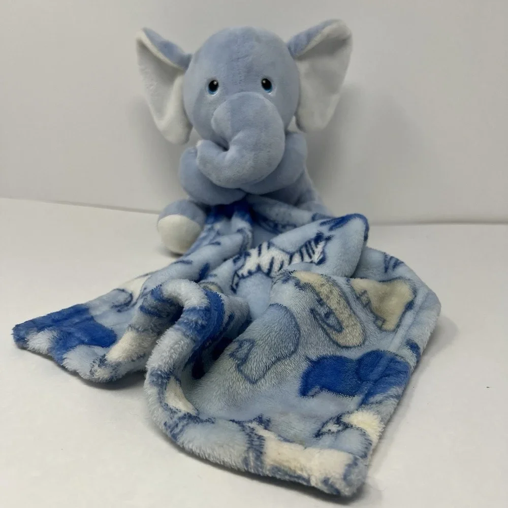 Blue Elephant Lovey baby Security lovies soft Stuffed Animal‎ Little Beginnings